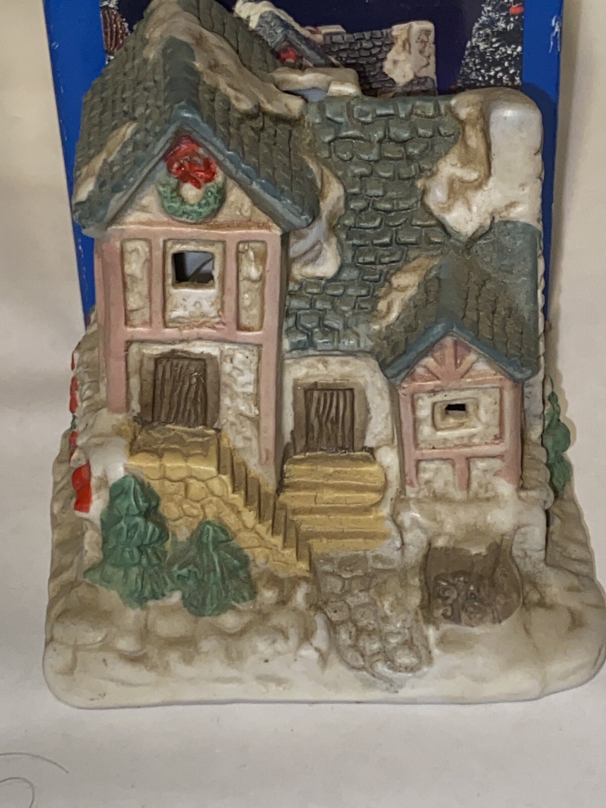 Porcelain House Tea Light Candle Holder Christmas Box