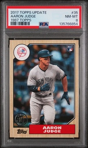 2017 Topps Update Aaron Judge #35 1987 Topps Rookie Card PSA 8 NM-MINT