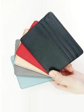 Men's Small Leather Wallet ID Credit Card Holder Slim Pocket Card Case USA Store