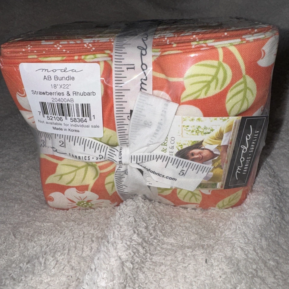 Strawberries & Rhubarb by Fig Tree for Moda Fabrics Fat Quarter Bundle 40 Piece - Image 3 of 4