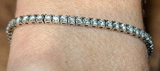 Diamond Tennis Bracelet 9ct in White Gold  - Approx 4.5 Carat - 8.2g - 18.5cm