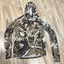 Sudadera con capucha First Lite Aerowool Merino Wick 150 camuflada manga larga talla S