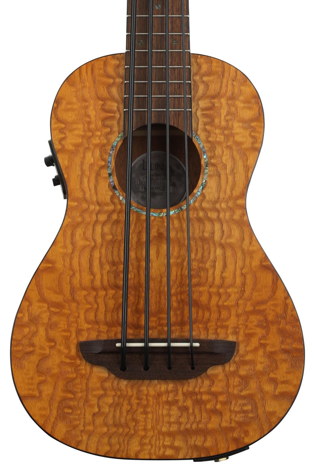 Гавайская гитара Luna из стеганого ясеня Bari-Bass - Натуральный атлас 42890₽