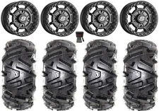 Sedona Rift 14" Wheels Black 28" Moto MTC Tires Kawasaki Mule Pro FXT KRX /