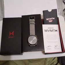 MVMT Mens Quartz Wristwatch Gray Dial Black C...
