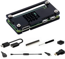 Raspberry Pi Zero 2 Case Kit Heatsink HDMI Adapter Pi Zero W W 1.3 WH Black