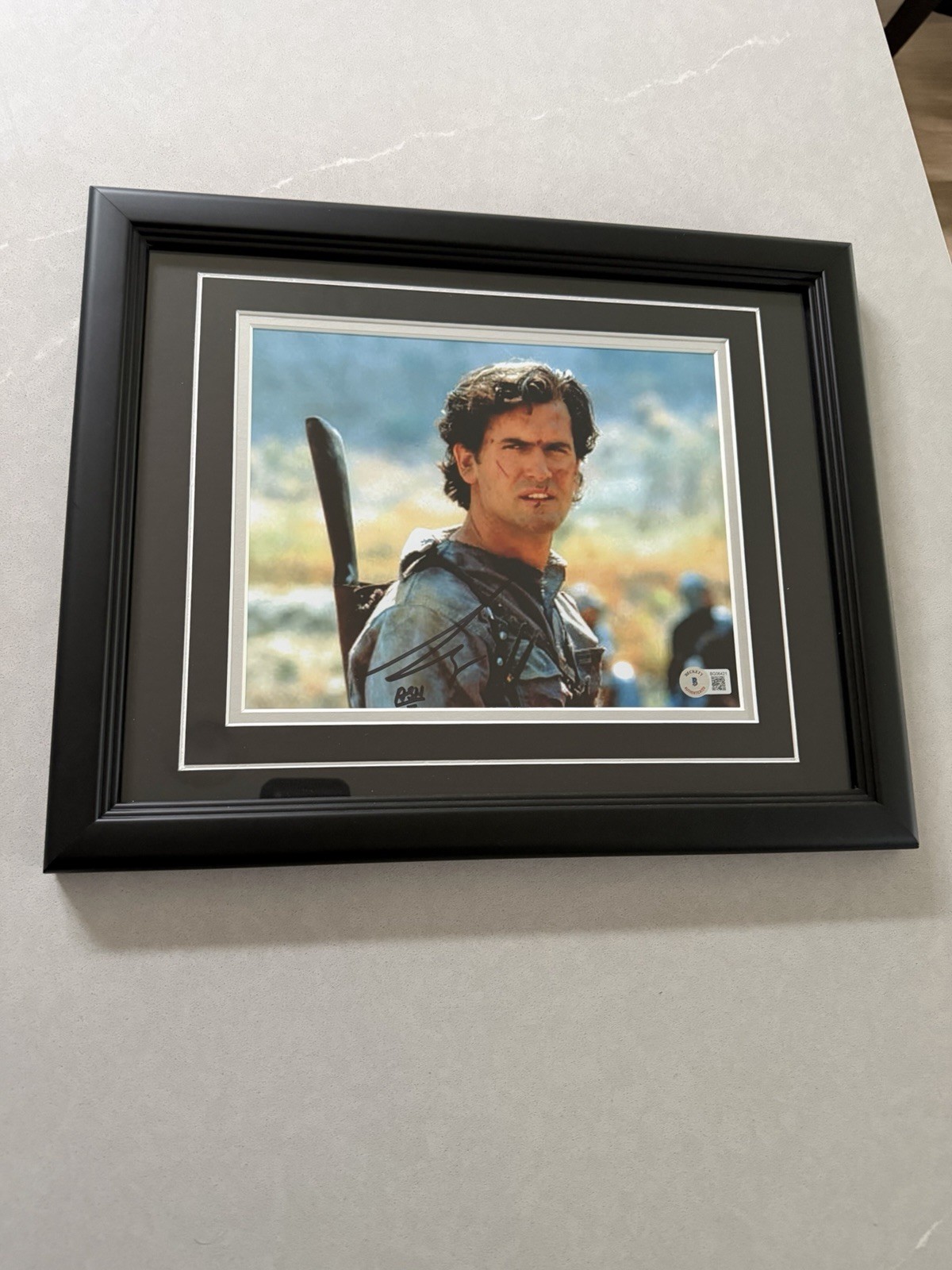 Bruce Campbell signed autographed Custom Framed Ash 8x10 photo Beckett BAS COA