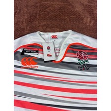 Canterbury England Vapodri+ Home Sevens Jersey Mens XL Bright White Rugby NWT