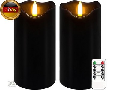 Justup Flammenlose LED-Kerzen, Set von 2 Flackernde LED Kerzen mit