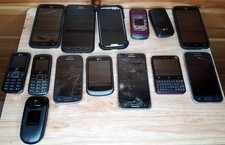 12x Assorted Cell Phones Lot For Parts Repair Scrap Samsung LG Mixed