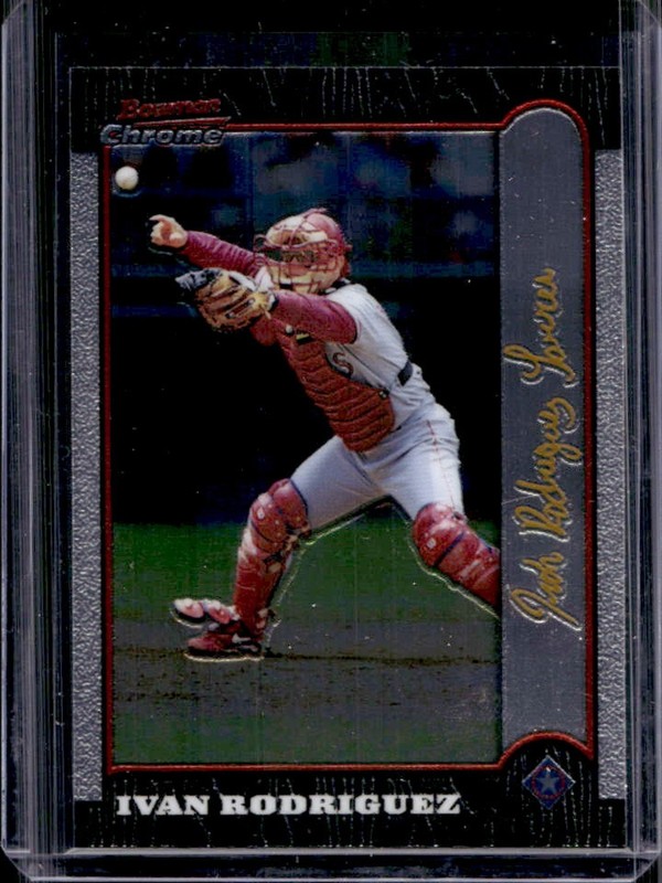 1999 Bowman Chrome Ivan Rodriguez Gold #37 Rangers