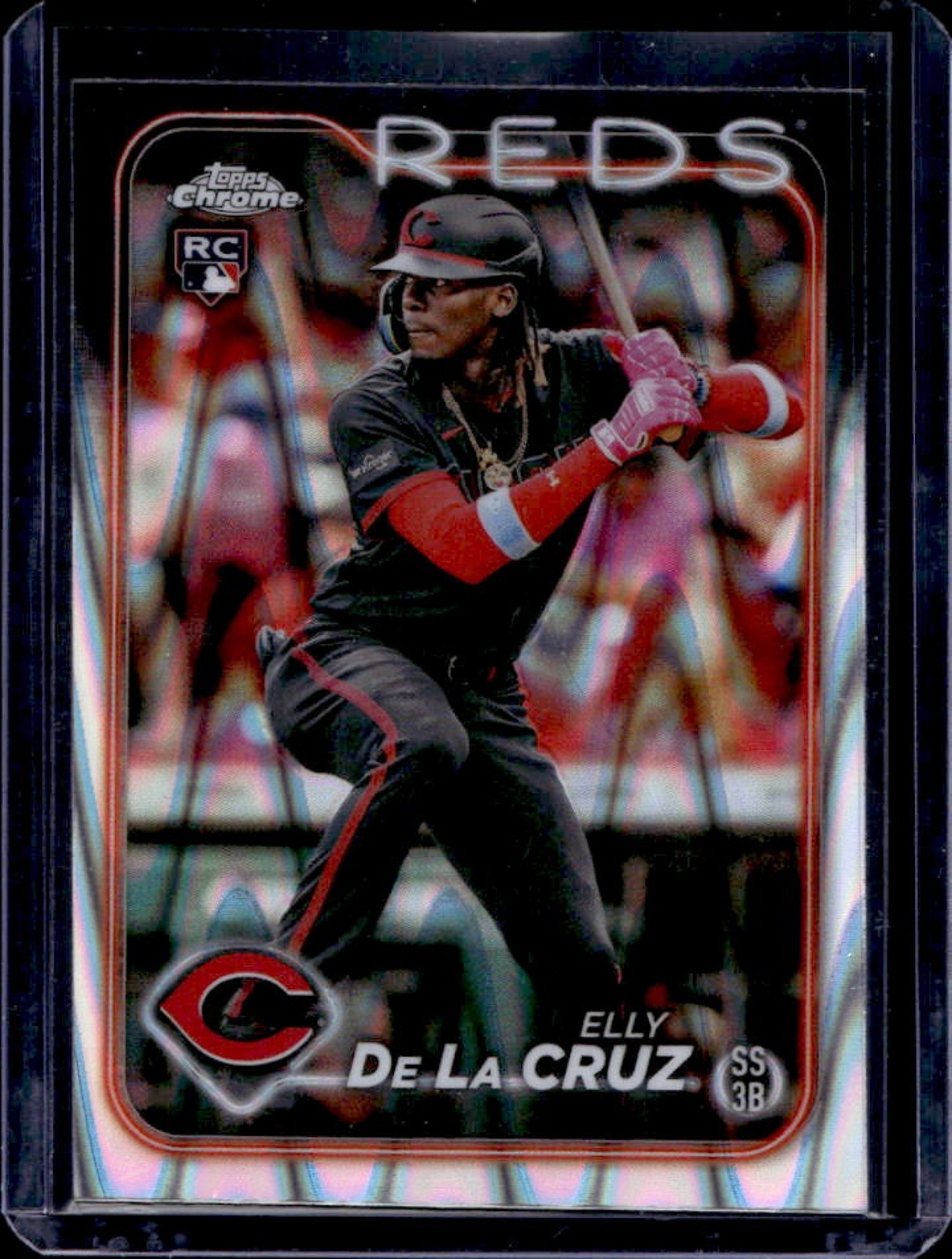 2024 Topps Chrome Elly De La Cruz RC Raywave Refractor Rookie #44 Reds