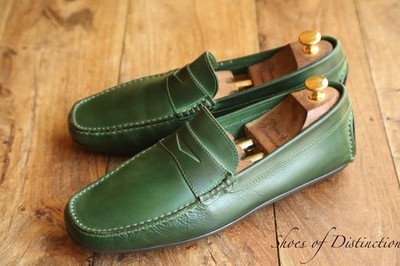 Joseph Cheaney Grün Leder Fahrschuhe Halbschuhe Herren UK 10 US 11 EU 44