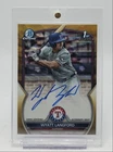WYATT LANGFORD 2023 BOWMAN CHROME DRAFT 1ST GOLD WAVE AUTO /50 Q1739