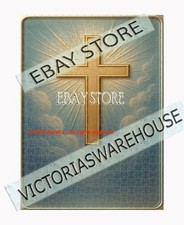 500 piece jigsaw puzzle Faith glowing cross light theme