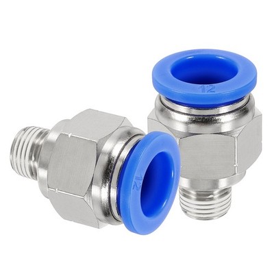 2x 12mm Außen- x 1/8'' NPT Push Fitting, blau