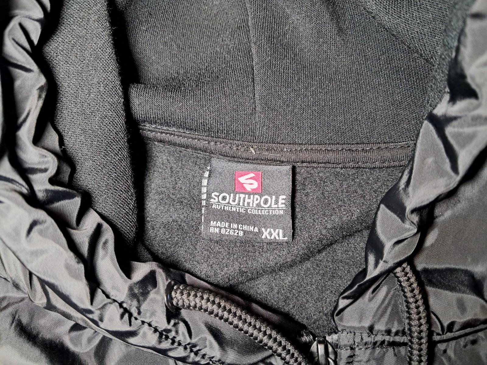 Southpole Black Solid Full Zip Jacket Pockets Hoo… - image 4