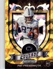 Pat Freiermuth 2021 #173 Panini NFL Prizm Draft Picks Gold Cracked Ice Crusade