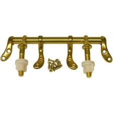 14-1053 Polished Brass Toilet Seat Hinge - Universal Fit with Included Screws