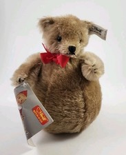 Vtg Steiff Roly Poly Mohair Bear 1988 Replica Tags Button in Ear 0115/18 7" Ltd.