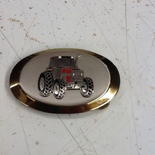 Case Tractor Promo Belt Buckle Farmers Agricultural Enameled Vtg 80s RARE