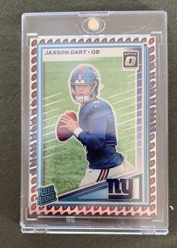2025 Panini Donruss - Rated Rookie Jaxson Dart #400 Optic Preview Football Emoji