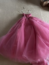 Sherri Hill Pink Spaghetti Straps Lace Long Prom Dress Evening Dress