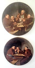 2 Antique German Oil Painting MONKS DRINKING after Eduard von Grützner 1846-1925 — photo 1