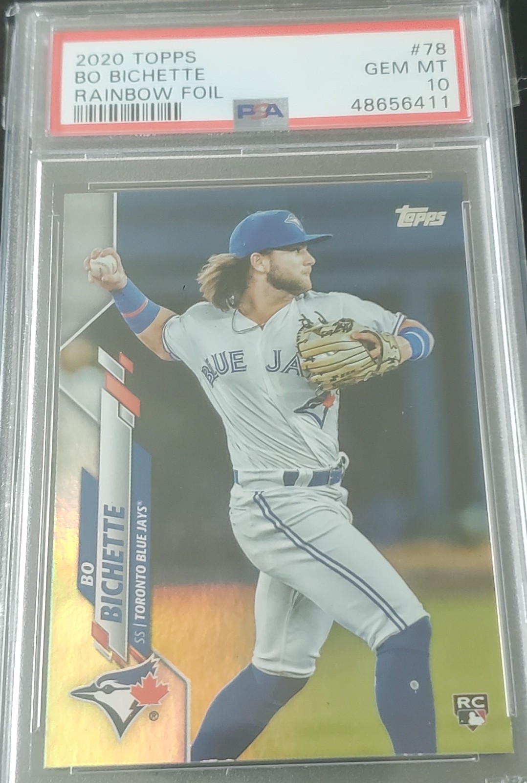 2020 Topps Bo Bichette Rainbow Foil #78 PSA 10 Rookie RC