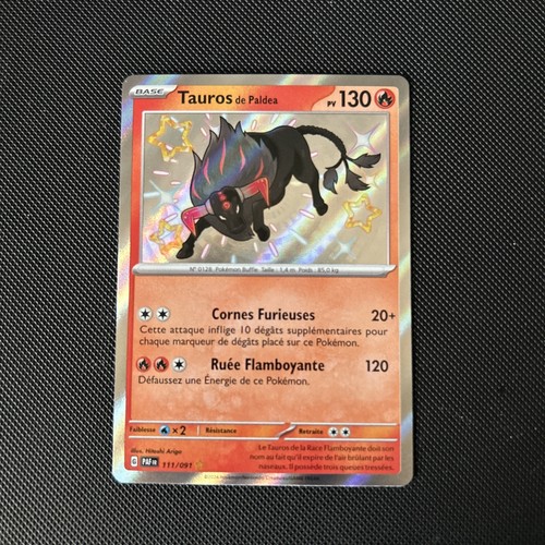 Carte Pokémon Tauros de Paldea 111/091 PAF Destinées de Paldéa Française FR NEUF