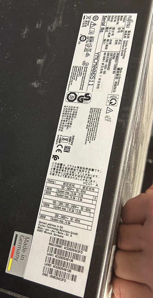 Server Fujitsu Primergy TX2550 M5 Intel Xeon Silver 41 2* SATA 2TB - Bild 4 von 4