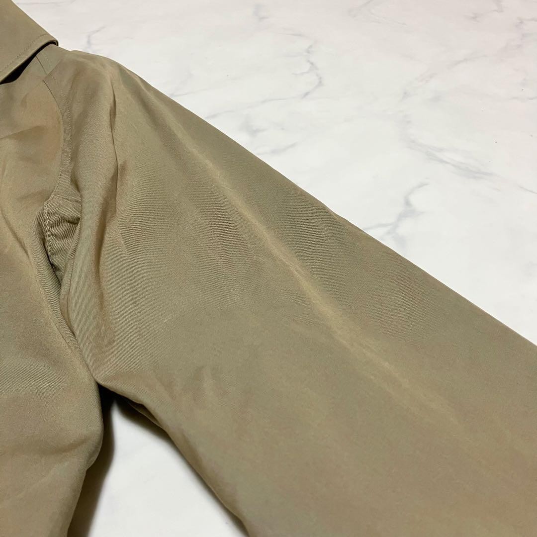 Burberrys Trench Coat Khaki Cotton With Check Pattern Size L Women thumbnail 22