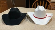 LOT OF 2-CODY JAMES STRAW & RESISTOL FELT BLEND WESTERN HATS-6 3/4-Kids Perfect!