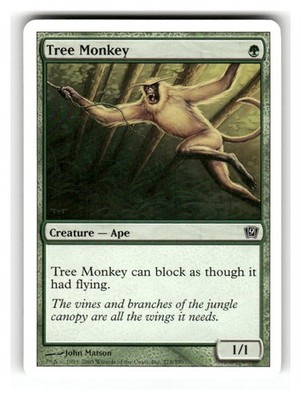 Tree Monkey 275 Common 9th Edition Magic: The Gathering Lightly Played