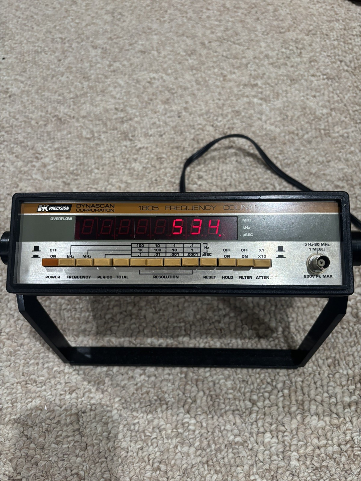 Vintage BK Precision Dynascan Corporation 1805 Frequency Counter