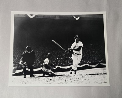 Ted Williams Boston Red Sox 1940s Vintage Photo 8x10 Kodak  Action Shot