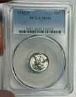 1942-S PCGS MS66 Mercury Silver Dime (Blast White!), GEM BU 10c U.S. Type Coin