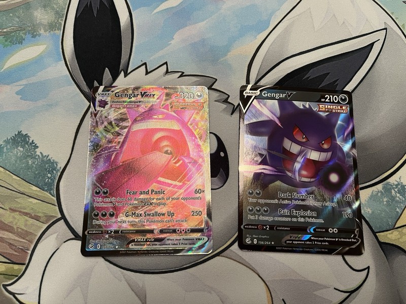 Pokemon TCG Gengar V & VMAX Holo 2-Card Lot 156/264 157/264 Fusion Strike