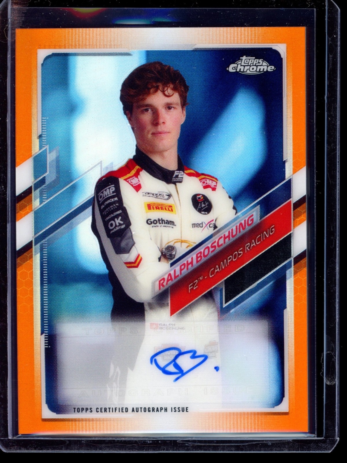 2021 Topps Chrome Formula 1 F1 Ralph Boschung #CA-RB Rookie Orange Auto /25 RC