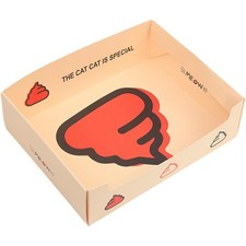 Foldable Disposable Cardboard Cat Litter Box for Travel Leak Proof Portable Tray