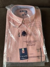 New Chaps Men's Regular Fit Collar Dress Shirt Salmon NWT 16.5 (32-33)