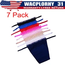 7 Pack Women Lace Cami Clip-on Mock Camisole Overlay Modesty Panel Fashion Gift