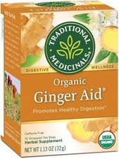 Traditional Medicinals Organic Ginger Aid Digestive Tea, 16 Tea Bags