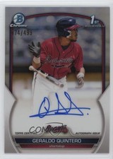 2023 Bowman Chrome Prospect Refractor 474/499 Geraldo Quintero #CPA-GQ Auto 2s2