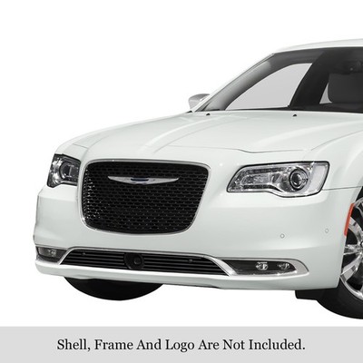 APS Stainless Billet Bumper Grille Black for 15-23 Chrysler 300C/300S GR18FFC80J
