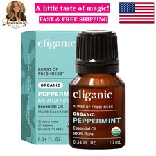 Organic Peppermint Essential Oil, 100 Pure Natural Undiluted, for Aromathera...