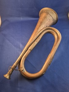 Brass And Copper Army/Scout Vintage Bugle With Mouthpiece