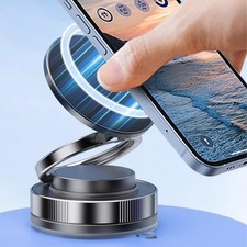 360  Vacuum Magnetic Phone Holder Suction Cup Car Mount with Foldable Stand US