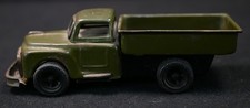 Vintage 1950s Japanese Tin Friction Army Truck - 6.75" Military Personnel Truck
