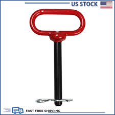 1/2x3-5/8 Inch Carbon Steel Clevis Pin Hitch Rubber-Coated Handle Tractors, Towi